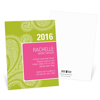 Paisley Combo -- Graduation Invitation