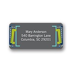 Angled Elements -- Green Address Label