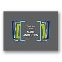 Angled Elements -- Green Thank You Card