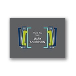 Angled Elements -- Green Thank You Card