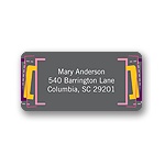 Angled Elements -- Pink Address Label