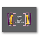 Angled Elements -- Pink Thank You Card