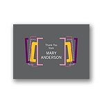 Angled Elements -- Pink Thank You Card