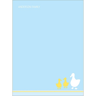 Little Quacks -- Blue Personalized Note Cards