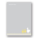 Little Quacks -- Grey Personalized Note Card