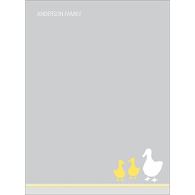Little Quacks -- Grey Personalized Note Cards