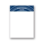 On Target -- Blue Personalized Note Card