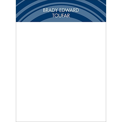 On Target -- Blue Personalized Note Card