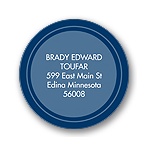 On Target -- Blue Address Label