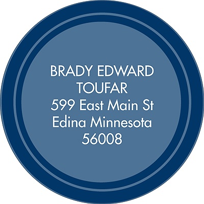 On Target -- Blue Address Label