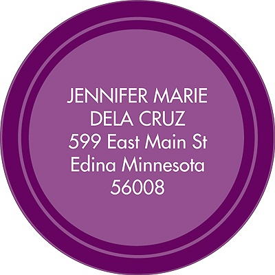 On Target -- Purple Address Label