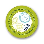 Cute as a Button -- Green Address Label