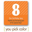 Big Numbers for Boys -- Kids Birthday Favor Stickers