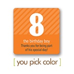 Big Numbers for Boys -- Kids Birthday Favor Stickers