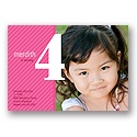 Big Numbers -- Girl Birthday Invitation