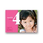 Big Numbers -- Girl Birthday Invitation