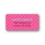 Simple Stripes -- Girl Address Label