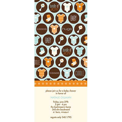 Baby Shower Stuff on All Things Baby    Blue Baby Shower Invitations   Pear Tree Greetings