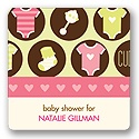All Things Baby in Pink -- Baby Shower Favor Stickers