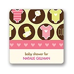 All Things Baby in Pink -- Baby Shower Favor Stickers