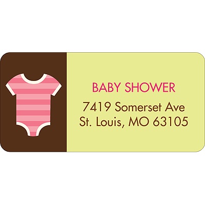 All Things Baby -- Pink Address Label