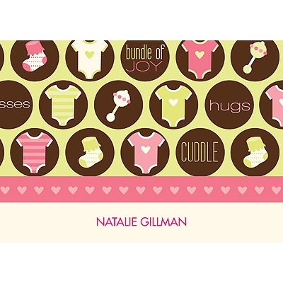 All Things Baby -- Pink Thank You Card