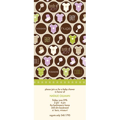 All Things Baby -- Purple Baby Shower Invitations
