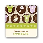 All Things Baby in Purple -- Baby Shower Favor Stickers