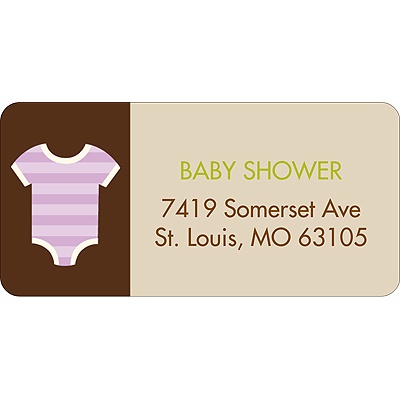 All Things Baby -- Purple Address Label