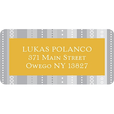 THE GOLDEN TICKET -- BOY PHOTO BIRTH ANNOUNCEMENT, 2in. x 4in. Folded Holiday Card