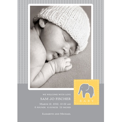 Stamp of Approval -- Photo Birth Announcement