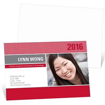 Bright Lights -- Photo Graduation Invitation