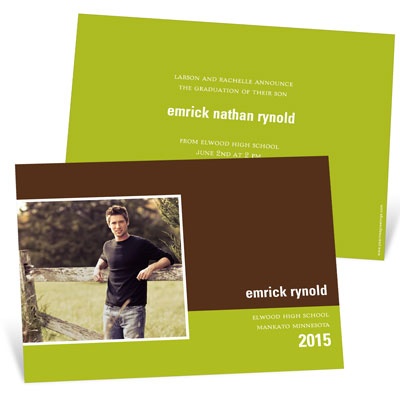 Two Tone -- Photo Graduation Invitation