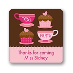 Tea Time -- Kids Birthday Favor Stickers