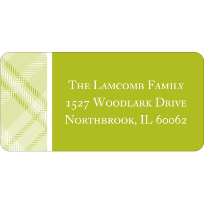 Plaid Perfection -- Address Labels