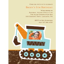 Big Dig -- Kid's Birthday Party Invitation