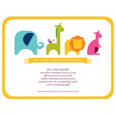 Jungle Parade -- Jungle Baby Shower Invitations