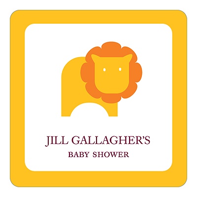 Little Lion --  Baby Shower Favor Stickers