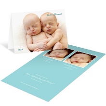 Fresh Folded Arrival -- Twin Birth Announcements