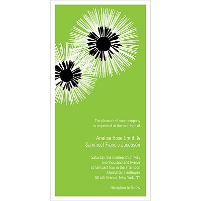 Contemporary Wedding Gifts on Flower Burst    Modern Wedding Invitation   Pear Tree Greetings