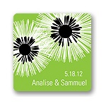 Flower Burst -- Wedding Favor Stickers