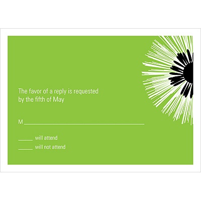 Flower Burst -- Wedding Response Card