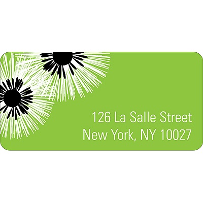 Flower Burst -- Wedding Adress Label