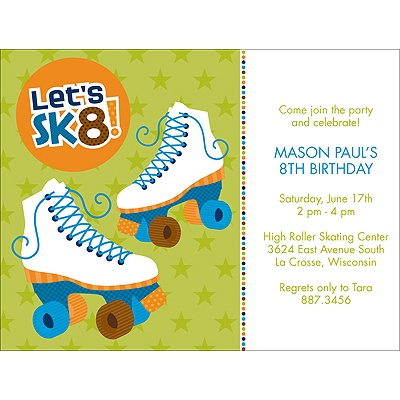 Let's Roll! -- Blue Birthday Invitation