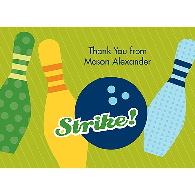 All Strikes -- Blue Thank You Card
