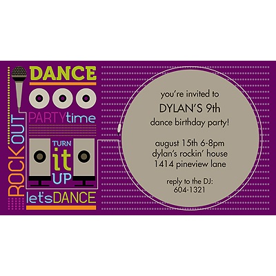 Pump up the Volume -- Birthday Invitation