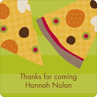 Slice of the Party -- Kids Birthday Favor Stickers