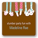 Slippers and Slumber Parties -- Kids Birthday Favor Stickers