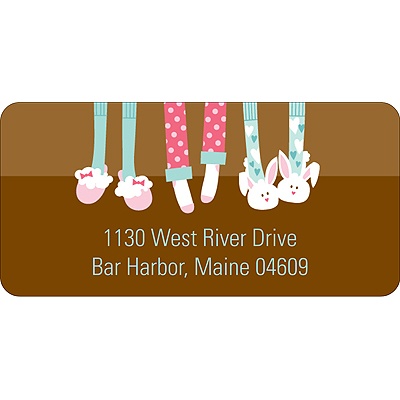 Slippers and Slumber Parties -- Address Label