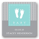 Foot Prints -- Baby Shower Favor Stickers